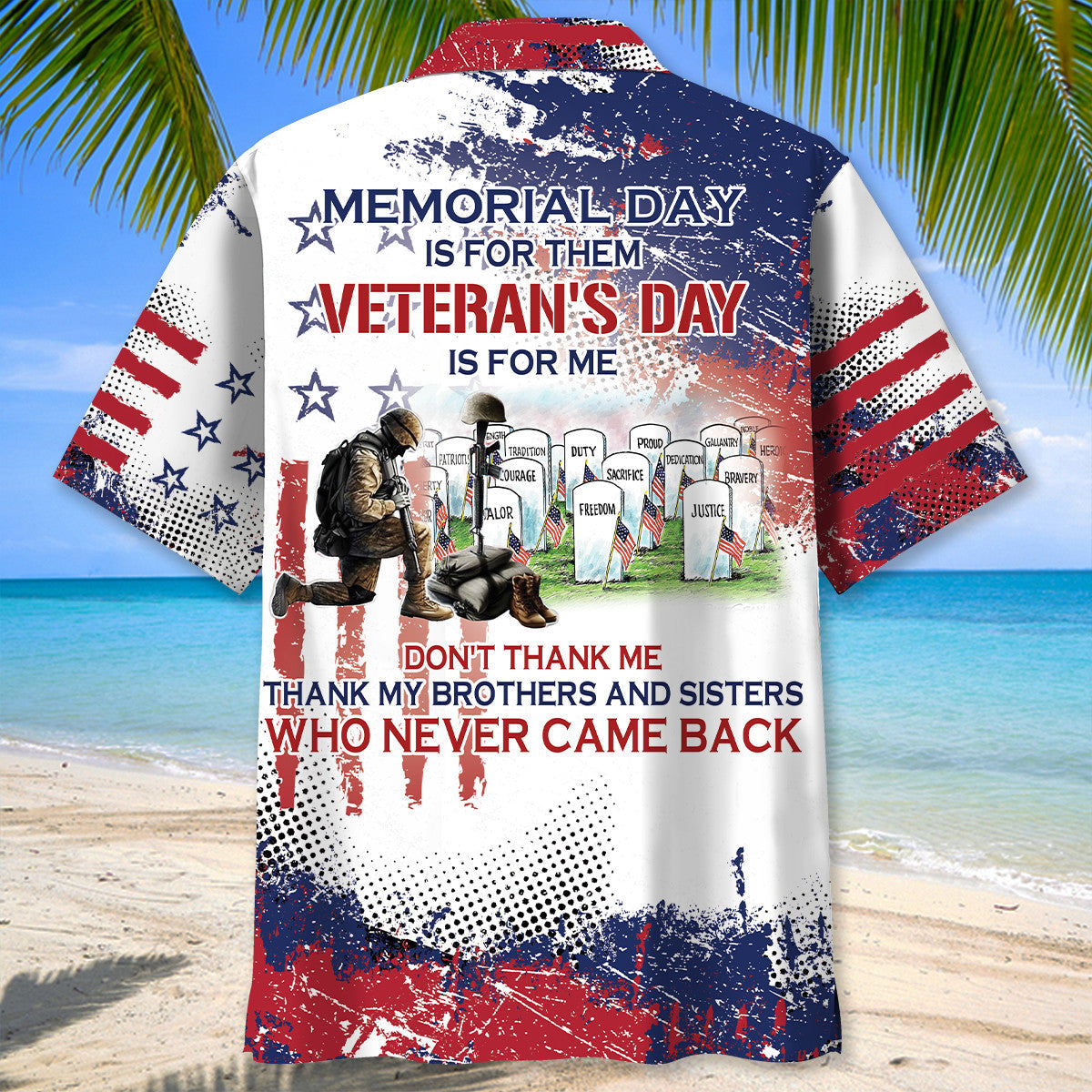 Memorial Honor Veteran Tribute Style – Hawaiian Shirt