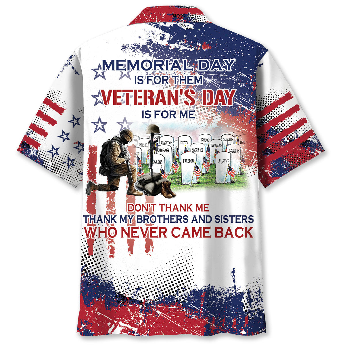 Memorial Honor Veteran Tribute Style – Hawaiian Shirt