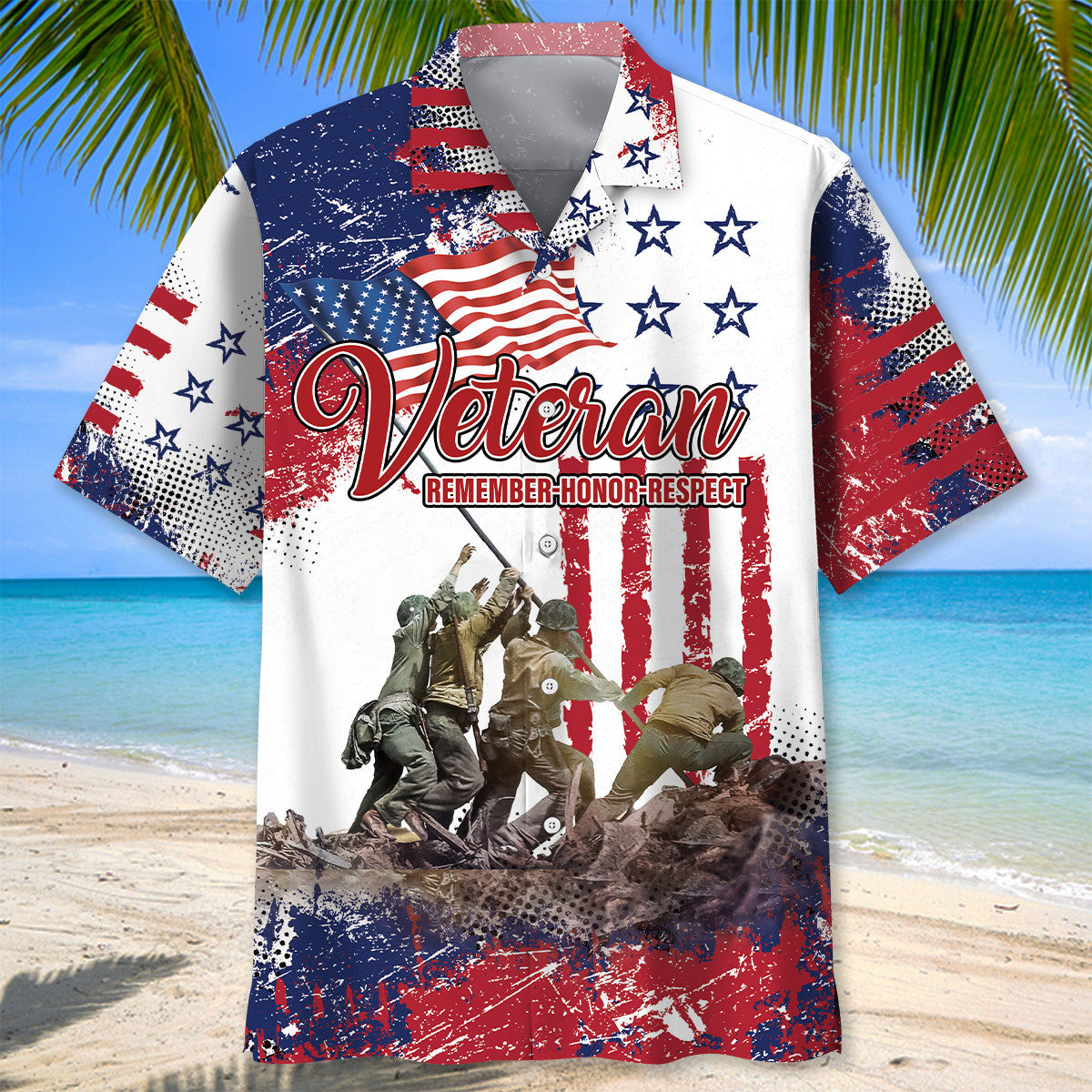 Memorial Honor Veteran Tribute Style – Hawaiian Shirt