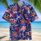 Funny Firefighter Blue Tropical Style – Hawaiian Shirt