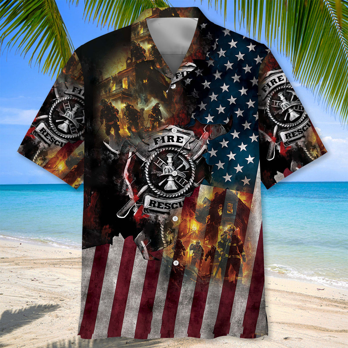 Proud Of Firefighter Tribute Style – Hawaiian Shirt