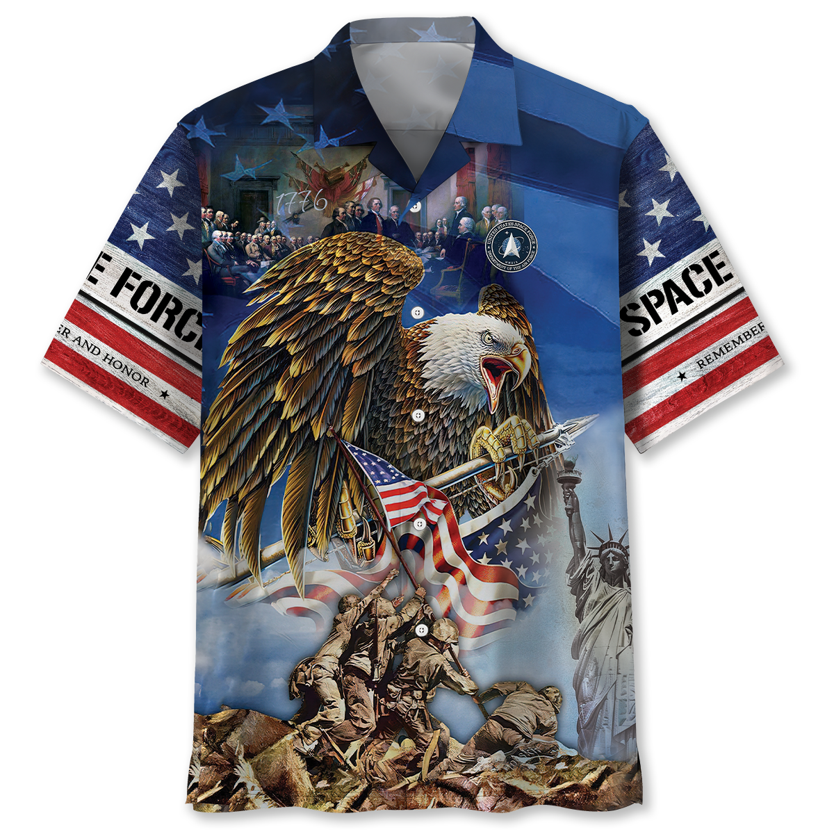 American Pride US Veterans Tribute Style – Hawaiian Shirt