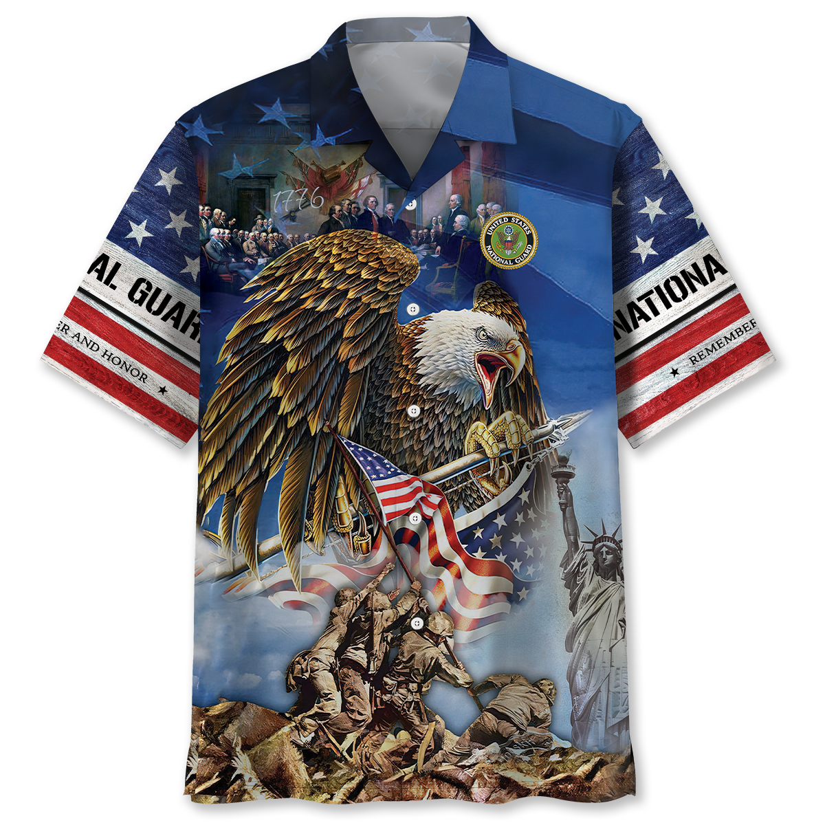 American Pride US Veterans Tribute Style – Hawaiian Shirt