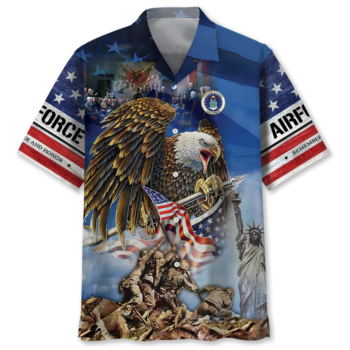 American Pride US Veterans Tribute Style – Hawaiian Shirt