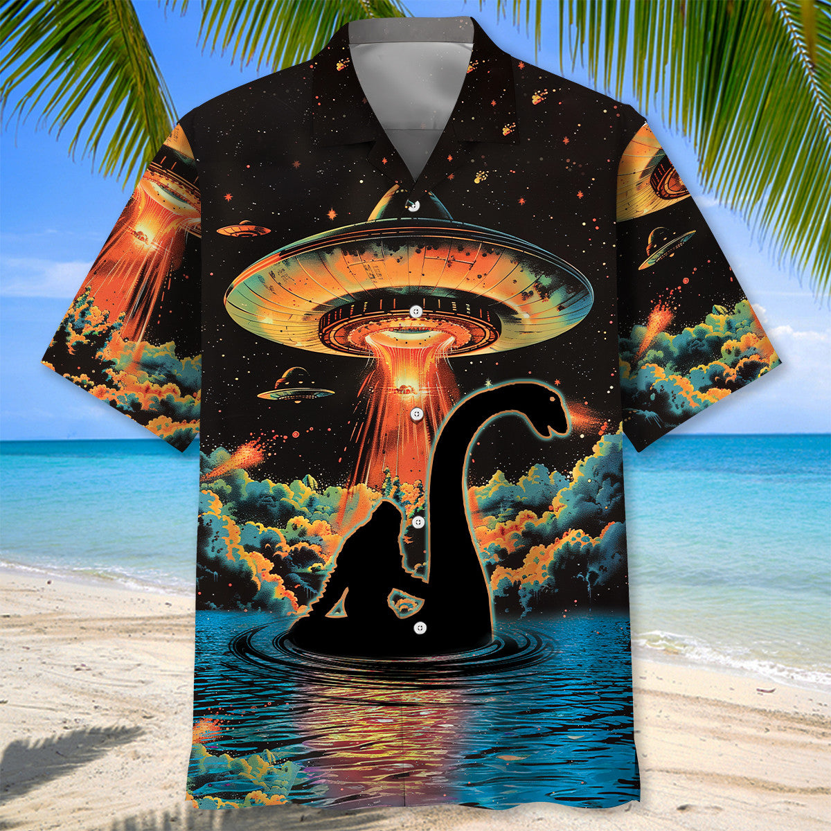 Bigfoot Nessie UFO Hawaiian Shirt