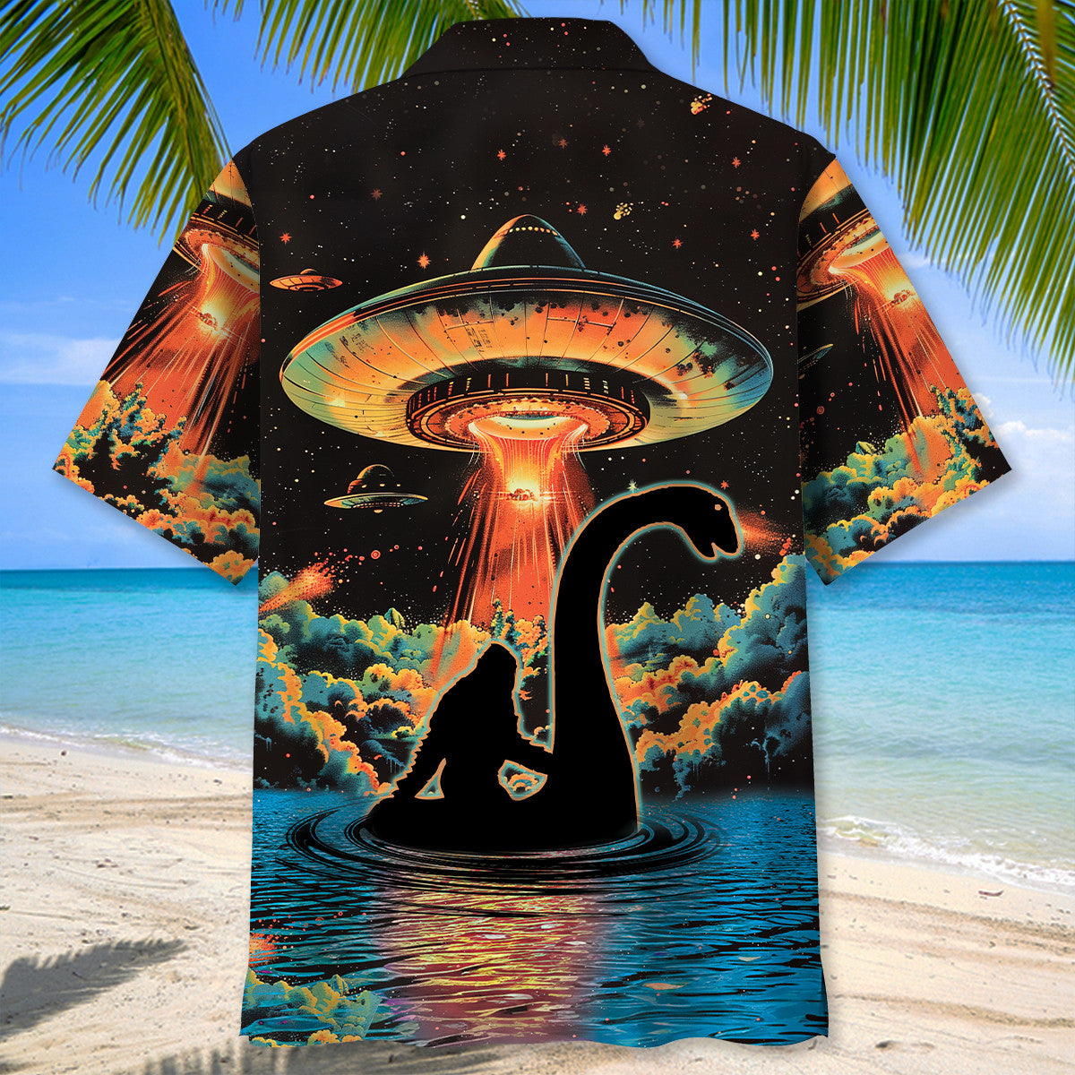 Bigfoot Nessie UFO Hawaiian Shirt