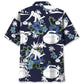 Curling Blue Nature Hawaiian Shirt