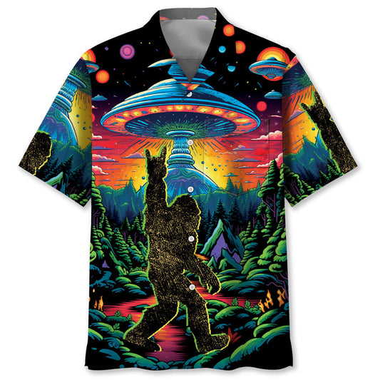Alien Bigfoot Pocket Fun Style – Hawaiian Shirt