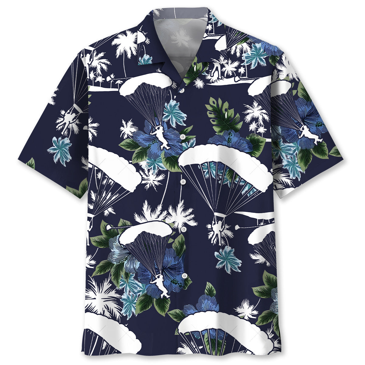 Skydiving Blue Nature Hawaiian Shirt
