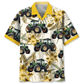 Tropical Green Tractor Hawaiian Shirt