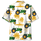 Palm Tree Green Tractor Hawaiian Shirt