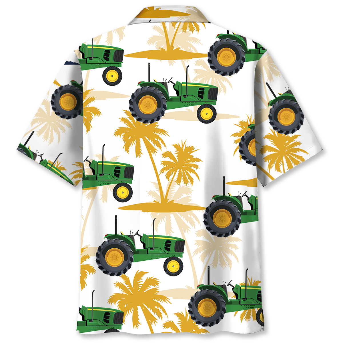 Palm Tree Green Tractor Hawaiian Shirt
