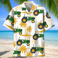 Palm Tree Green Tractor Hawaiian Shirt