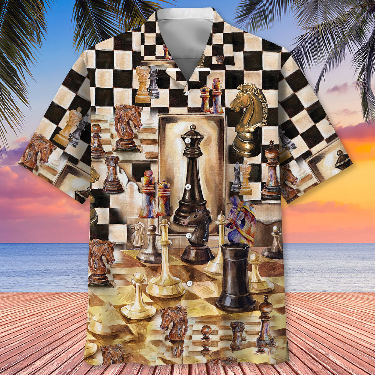 Beautiful Chess Vintage Art Hawaiian Shirt