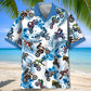 Blue Dirtbike Racing Hawaiian Shirt