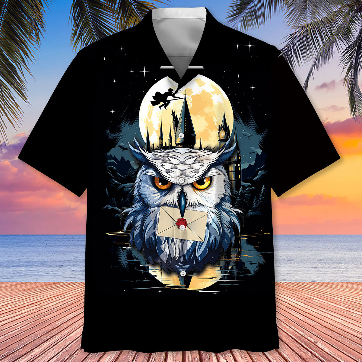 Hecwig Snowy Owl Art Hawaiian Shirt