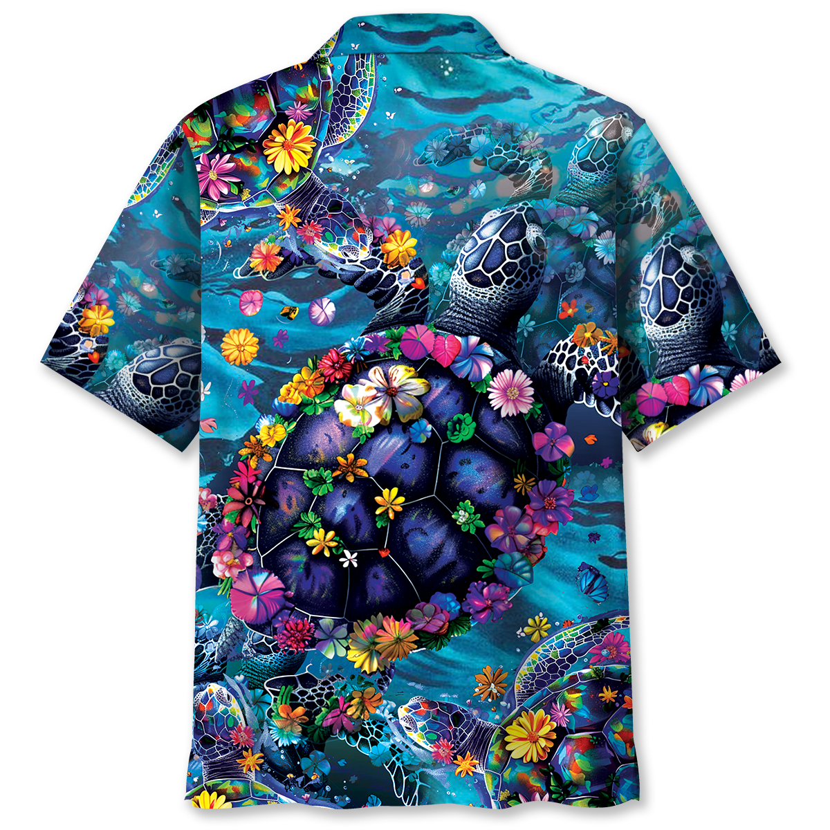 Floral Turtle Hawaiian Shirt