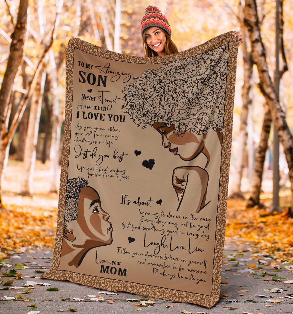 Africa To My Son African American Flannel Blanket For Bed Sofa And Reading Nook Decor