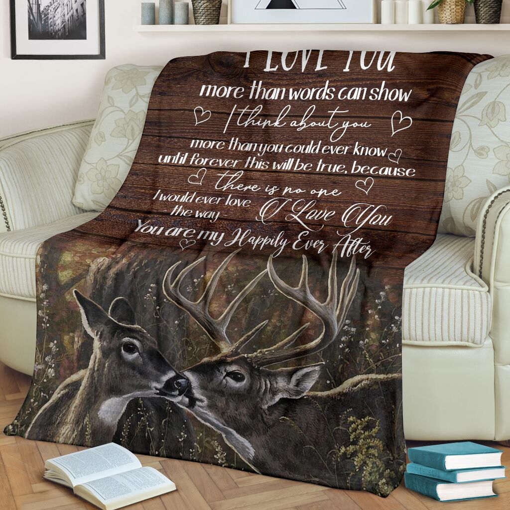 Hunting Love I Love You Flannel Blanket For Living Room And Bedroom Styling