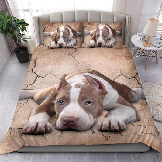 Dog Goodnight Pit Bull Happy Bedding Cover For Pet Lover Bedroom Decor