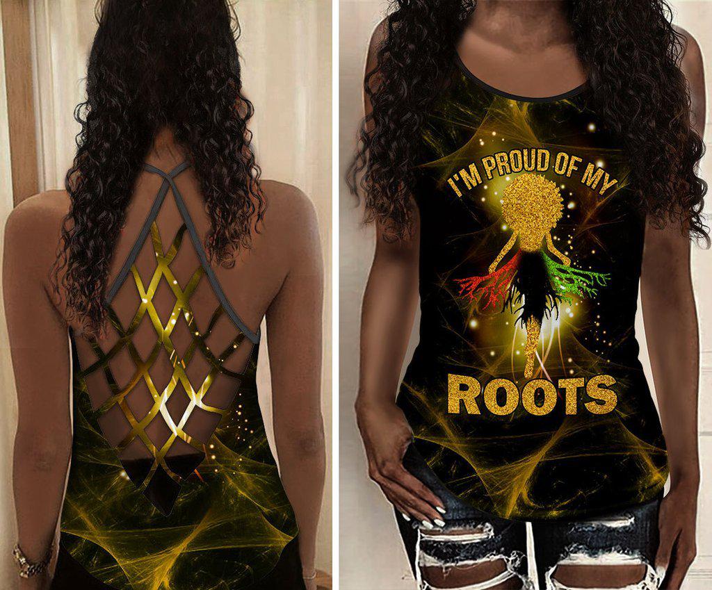 Black Woman Love Peace My Roots Heritage Edition – Hollow Tank Top