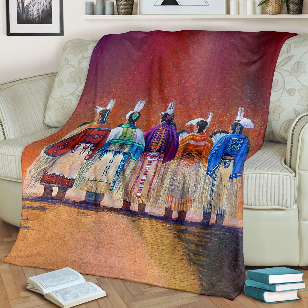 Native American Simple Flannel Blanket For Living Room And Bedroom Styling