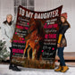 Horse Daughter Gift Flannel Blanket For Bedroom Couch And Daily Comfort