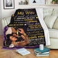 African American I Wish I Could Turn Back The Clock Personalized Flannel Blanket For Relaxing At Home And Travel