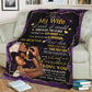 African American I Wish I Could Turn Back The Clock Personalized Flannel Blanket For Bed Sofa And Reading Nook Decor