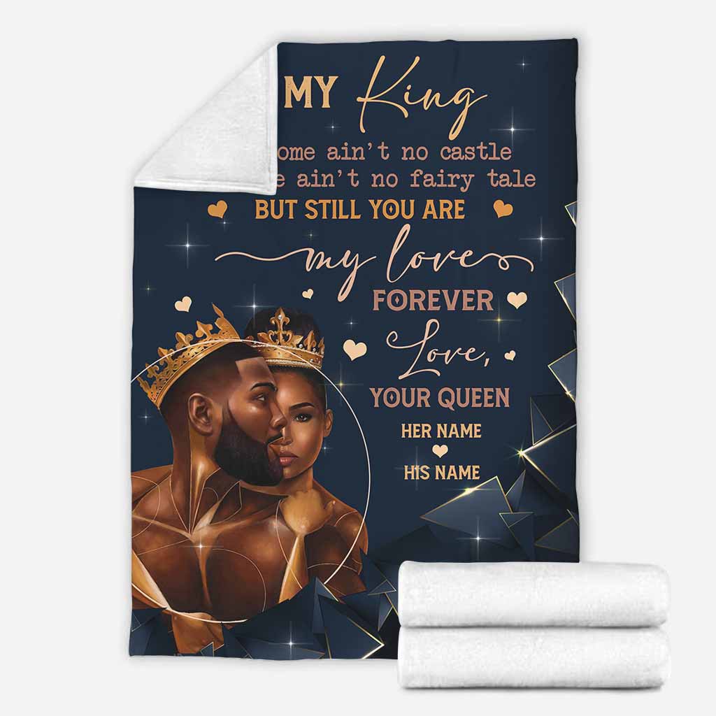 African Our Home Ain't No Castle Afro Couple Flannel Blanket For Bed Sofa And Reading Nook Decor