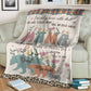 Family I've Only Been With Dad Personalized Flannel Blanket For Relaxing At Home And Travel