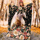 Dragon White Dragon Floral Flannel Blanket For Bed Sofa And Reading Nook Decor