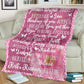 Breast Cancer Warrior Breast Cancer Awareness Flannel Blanket For Living Room And Bedroom Styling