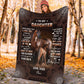 Horse To My Daughter Love Your Mom Flannel Blanket For Bed Sofa And Reading Nook Decor