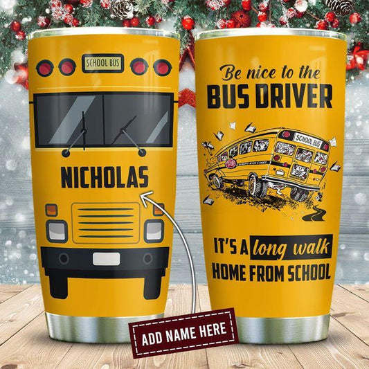 Bus School Lover 20 Oz Tumbler For Travel Gifts