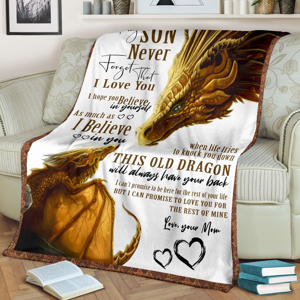 Dragon To My Son Love Life Flannel Blanket For Living Room And Bedroom Styling