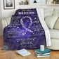 Alzheimer Awareness Flannel Blanket For Soft Bed Couch And Home Comfort