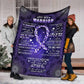 Alzheimer Awareness Flannel Blanket For Relaxing At Home And Travel