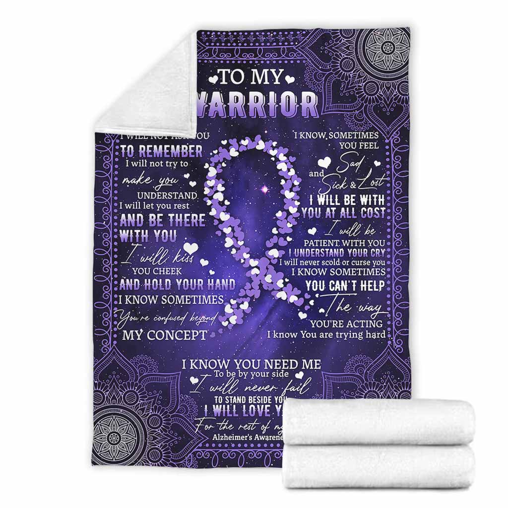 Alzheimer Awareness Flannel Blanket For Bed Sofa And Reading Nook Decor