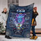 Autism Awareness Son Gift Flannel Blanket For Soft Bed Couch And Home Comfort