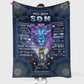 Autism Awareness Son Gift Flannel Blanket For Living Room And Bedroom Styling
