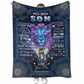 Autism Awareness Son Gift 50 x 60 Inch Flannel Blanket For Cozy Bedroom And Sofa Decor