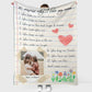 Family 10 Reasons Why I Love You Personalized Photo Flannel Blanket For Living Room And Bedroom Styling