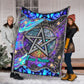 Witch Mystical Pentagram Star Personalized Flannel Blanket For Soft Bed Couch And Home Comfort