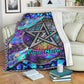 Witch Mystical Pentagram Star Personalized Flannel Blanket For Relaxing At Home And Travel