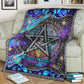 Witch Mystical Pentagram Star Personalized Flannel Blanket For Bed Sofa And Reading Nook Decor