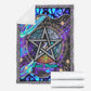 Witch Mystical Pentagram Star Personalized Flannel Blanket For Cozy Home Lounging And Gifting