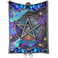 Witch Mystical Pentagram Star Personalized Flannel Blanket For Cozy Bedroom And Sofa Decor