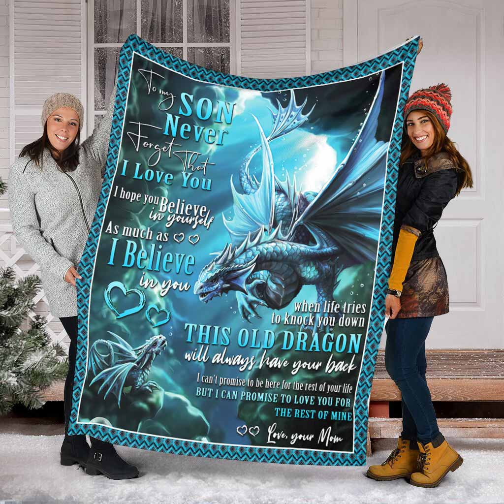 Dragon To My Son Flannel Blanket For Soft Bed Couch And Home Comfort