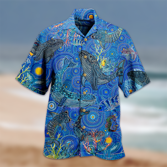 Whale Love Animals - Hawaiian Shirt